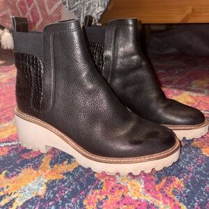 Black Leather Dolce Vita Boots, Size 8
